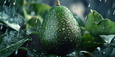 Sticker - Avocado on Green Plant