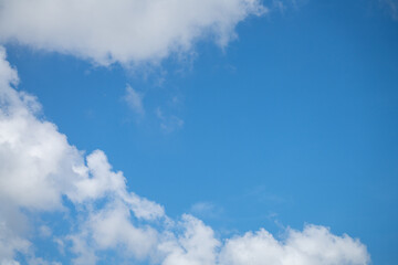 Wall Mural - beautiful blue sky and white cumulus clouds abstract background. cloudscape background. blue sky and