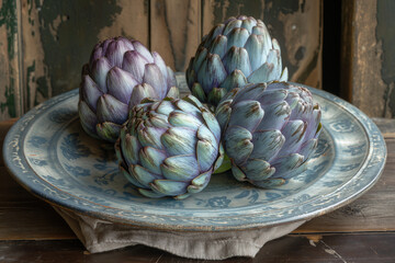 Poster - Artichokes - popular in regions with a mild climate like brittany, french food, hi end kitchen