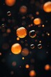 © Media Srock - Floating orange and black bubbles