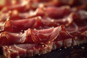 Poster - Jambon de bayonne - dry-cured ham from the aquitaine region, french food, hi end kitchen