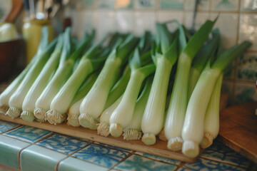 Poster - Poireaux or leeks - often used in soups and stews, hi end kitchen