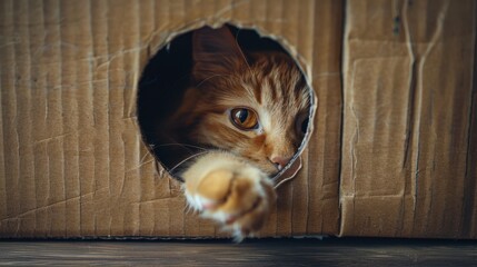 Poster - The Cat in Box Hole