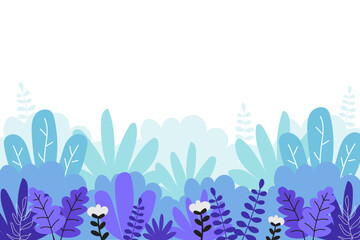 blue nature landscape background. beautiful blue design background in flat style. 