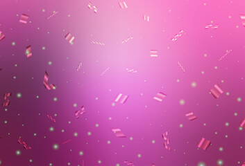 Wall Mural - Light Pink vector background in Xmas style.