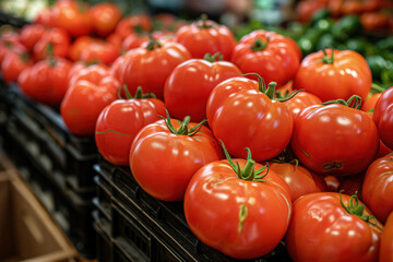 Canvas Print - Tomatoes of provence - sweet and juicy tomatoes used frequently in mediterranean dishes, french food, hi end kitchen