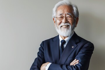 Wall Mural - Smiling Senior Man in a Suit