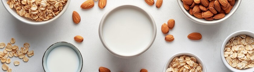 Wall Mural - Granola and almond milk