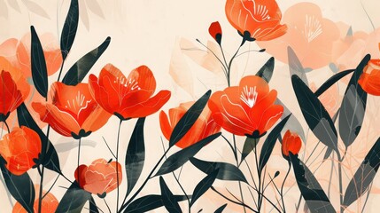Poster - Create a modern look with floral vectors that balance minimalism and botanical beauty.