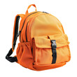 © paulmalaianu - Orange school backpack isolated on transparent background.