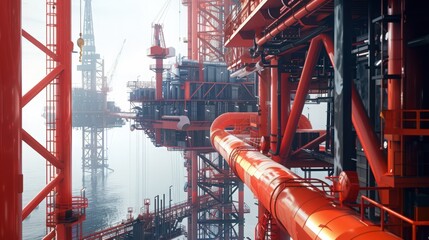 Wall Mural - Describe the technological advancements in safety equipment for oil rigs.