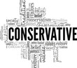 © Colored Lights - Conservative word cloud conceptual design isolated on white background.