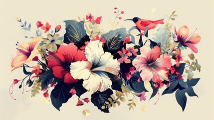 Poster - Discover floral vectors that blend traditional and contemporary styles for unique compositions.
