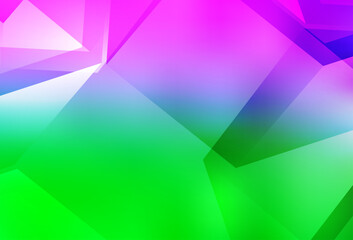 Poster - light pink, green vector abstract mosaic background.