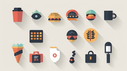 Poster - Discover the power of simplicity in modern icons that convey meaning with clean lines and shapes.