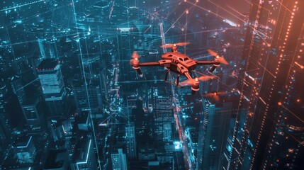 Poster - Drone technology theme, capturing aerial perspectives and innovation