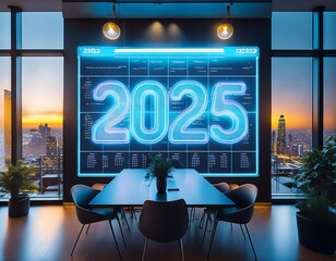 Wall Mural - illustration for new year 2025 happy new year business illustration