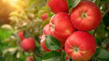 Wall Mural - The ripe red apples