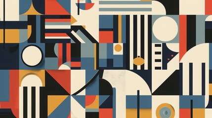 Poster - minimalist appeal of geometric patterns that focus on clean lines and simple forms