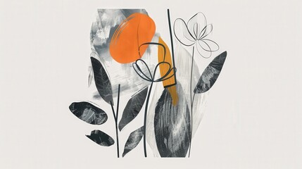 simplicity of hand-drawn minimalist doodles, featuring clean lines and abstract shapes that convey elegance and modern aesthetics