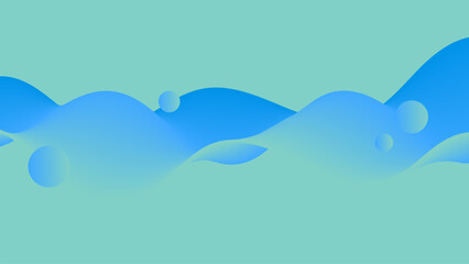 Poster - Ocean blue abstract background. Modern design template for web cover