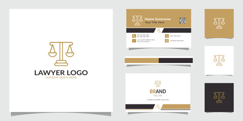 Wall Mural - Lawyer Business Card. Creative and modern business card template