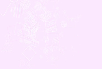 Poster - Light Purple, Pink vector pattern with polygonal style with circles.