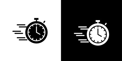 Poster - Express icon Flat vector set outline