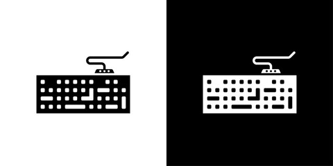Fototapete - Keyboard icon Flat vector set outline