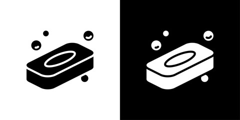 Poster - Soap icon Flat vector set outline