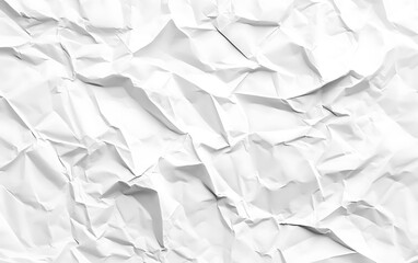 Poster - High Contrast White Crumpled and Creased Paper Poster Texture