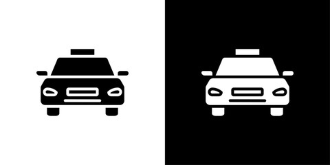 Wall Mural - Taxi icon Flat vector set outline