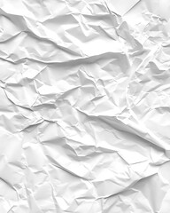 Poster - High Contrast White Crumpled and Creased Paper Poster Texture