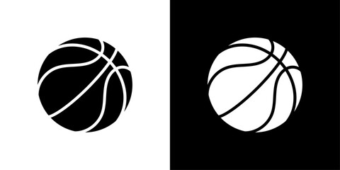 Poster - Basketball icon Flat vector set outline