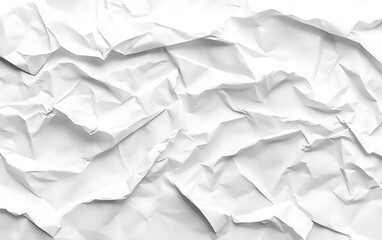 Poster - High Contrast White Crumpled and Creased Paper Poster Texture