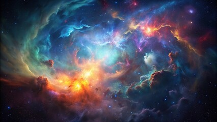 Wall Mural - colorful nebula clouds are made up of colorful clouds of interstellar gas.