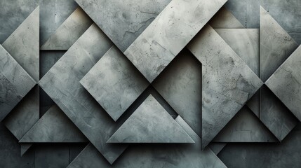 Poster - abstract concrete geometric shapes forming unique patterns in modern architecture display