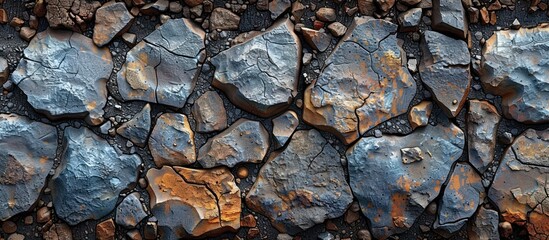 Poster - Textured Stone Wall Abstract