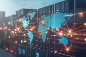 world map of logistic network
