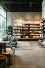 Wall Mural - Organized displays in trendy fashion store interior