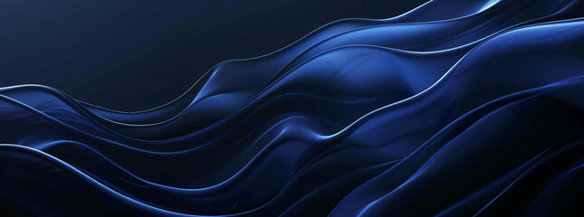 Wall Mural - Abstract Blue Waves.