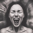 © Inga - A woman screaming in agony, intense emotion