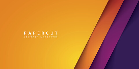 Wall Mural - vector paper cut overlap colorful realistic abstract background