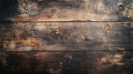 Poster - Textured wooden table surface showcasing rustic charm and well-worn details perfect for creative projects and product displays