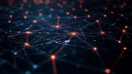 Poster - A dynamic portrayal of interconnected nodes showcases a vibrant global network with glowing elements set against a dark backdrop, symbolizing modern technology