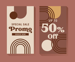 Sticker - Earth Tone Social Media Banner Special Promo