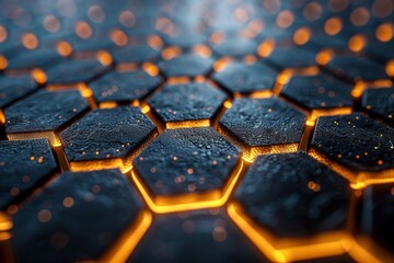 Pattern of hexagonal honeycomb texture