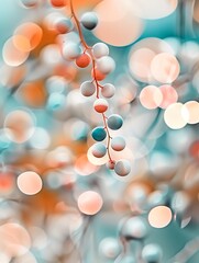 Poster - Bokeh lights forming abstract shapes, organic shapes, dreamy and soft. ,