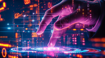 technology value proposition business, man's hand macro