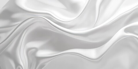 Poster - Abstract White Silk Fabric Texture Background